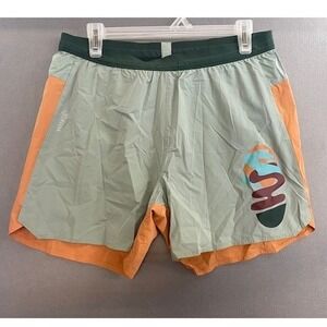 Roark Men's size Medium Running shorts Unlined Clay, Sage & Evergreen EUC